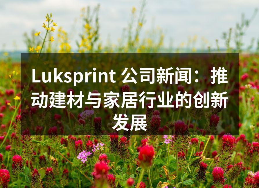 Luksprint 公司新闻：推动建材与家居行业的创新发展