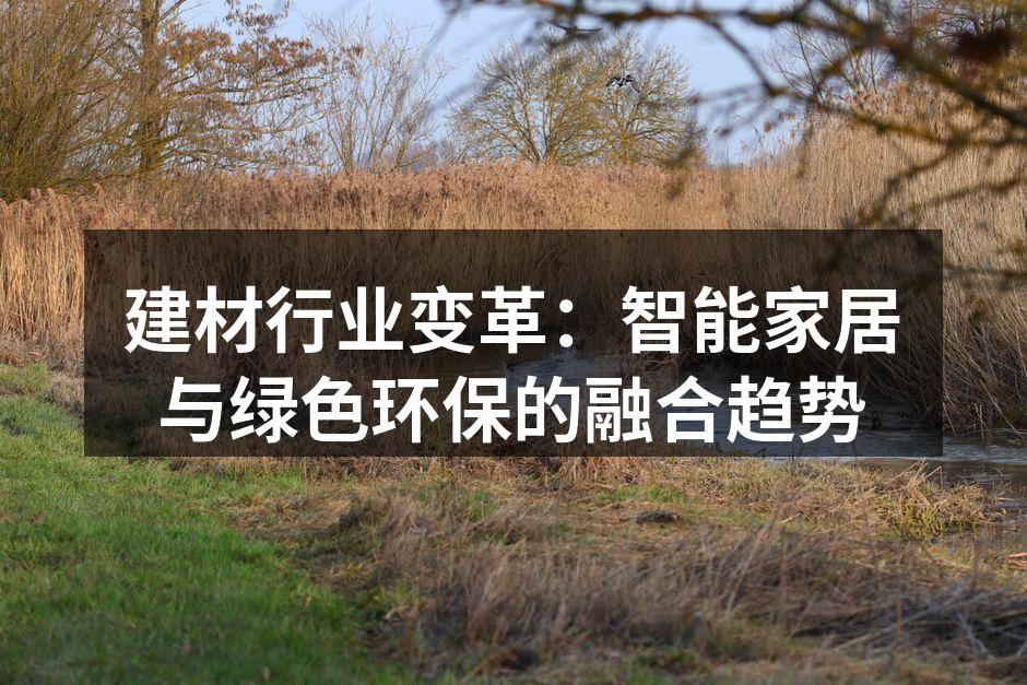 建材行业变革：智能家居与绿色环保的融合趋势